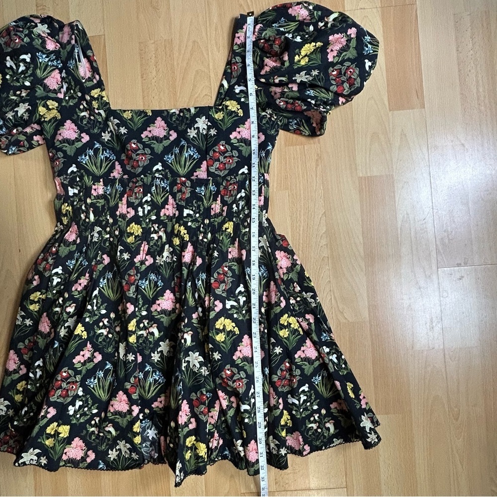 Agua Bendita Carmelo Magdalena Poplin Mini Dress Floral Medium Event Cottagecore - Picture 14 of 15